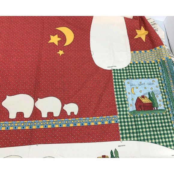 Northern Woods Vest Fabric Panel Sewing Pattern New Cut & Sew One Size Barn Farm - Picture 5 of 11